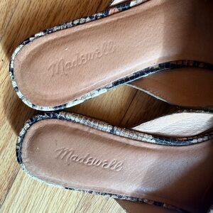 Madewell Women's Snakeskin Trim Mules